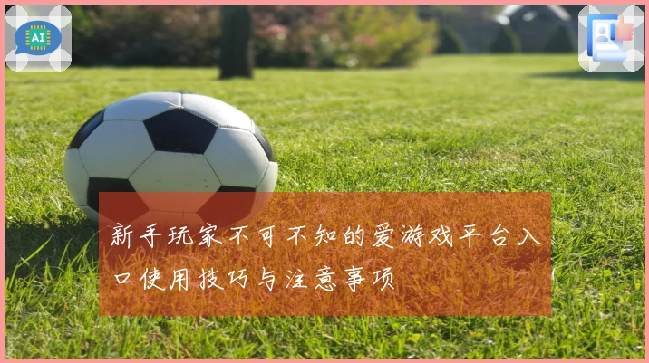 新手玩家不可不知的爱游戏平台入口使用技巧与注意事项